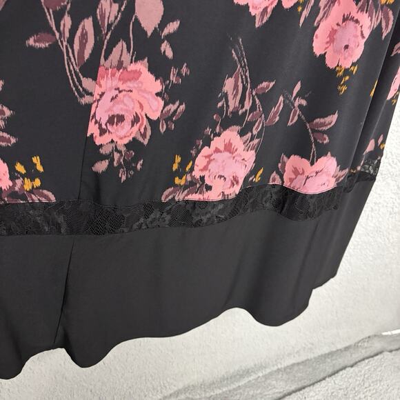 Torrid Midi Dress Woman Floral Studio Knit Stretch Tiered Pockets size Large - Picture 4 of 14